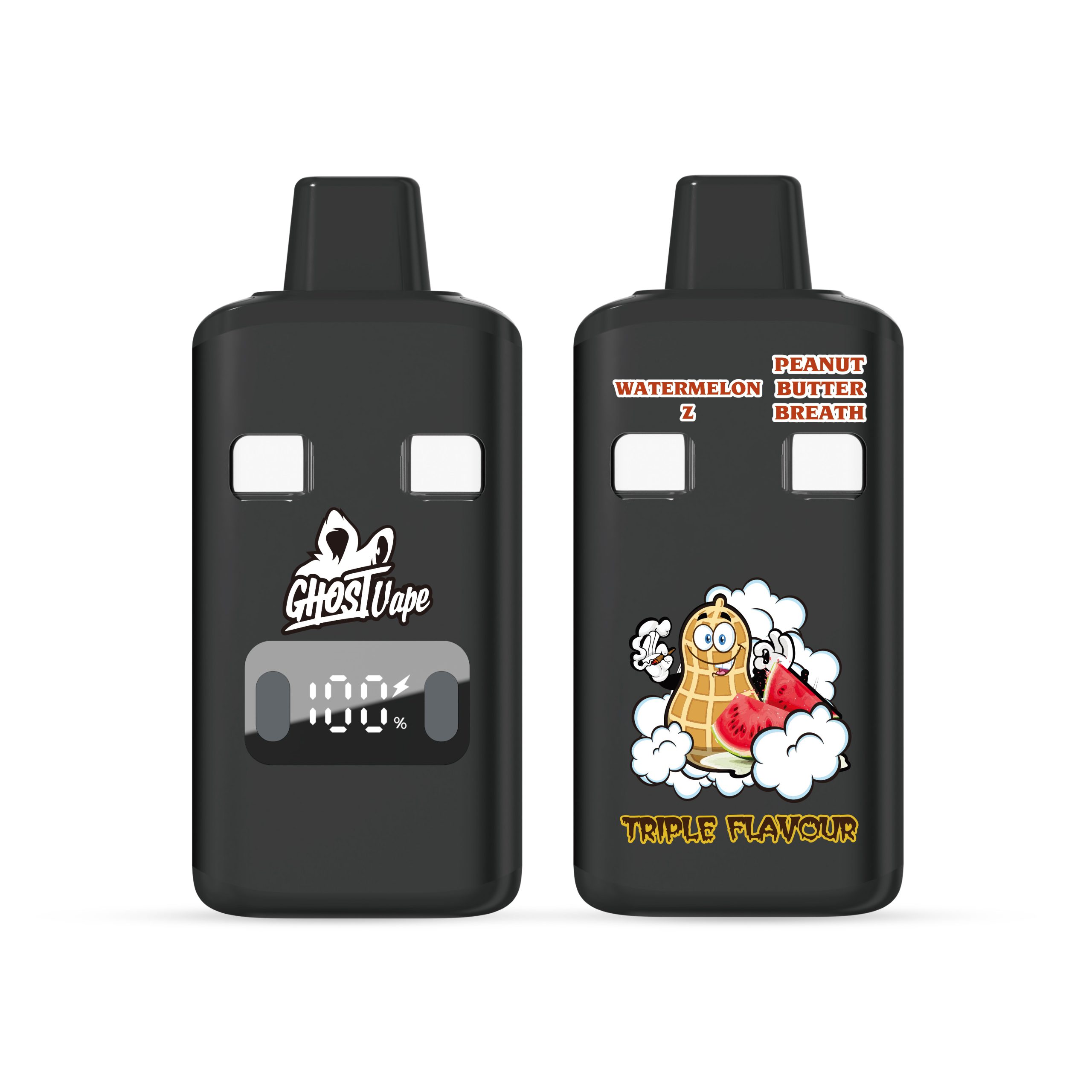 Buy Ghost Vape – Watermelon Z / Peanut Butter Breath – 2000mg (1g/ 1g ) THC VAPE - Image 2