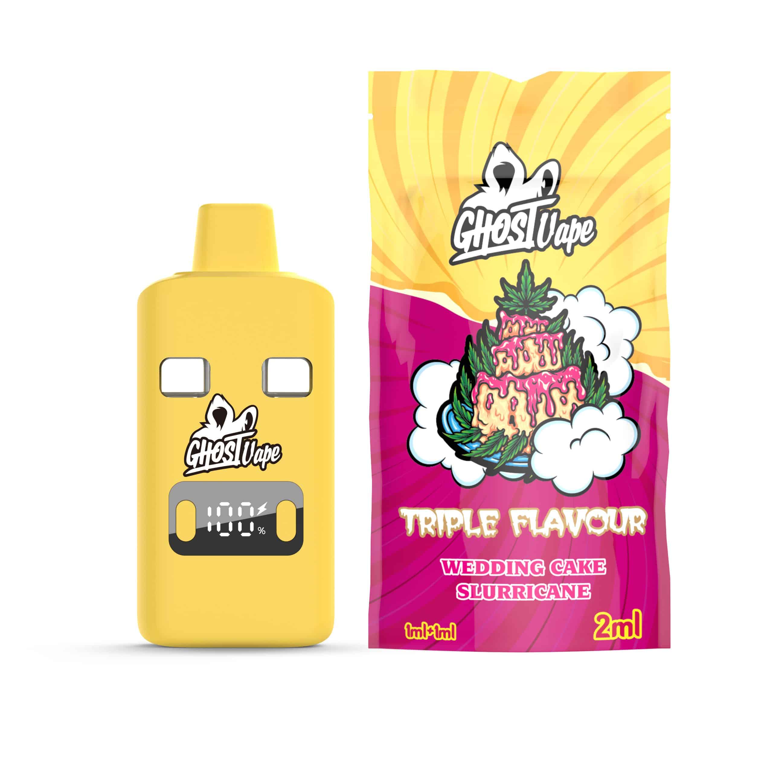 Buy Ghost Vape – Wedding Cake / Slurricane – 2000mg (1g/ 1g ) THC VAPE