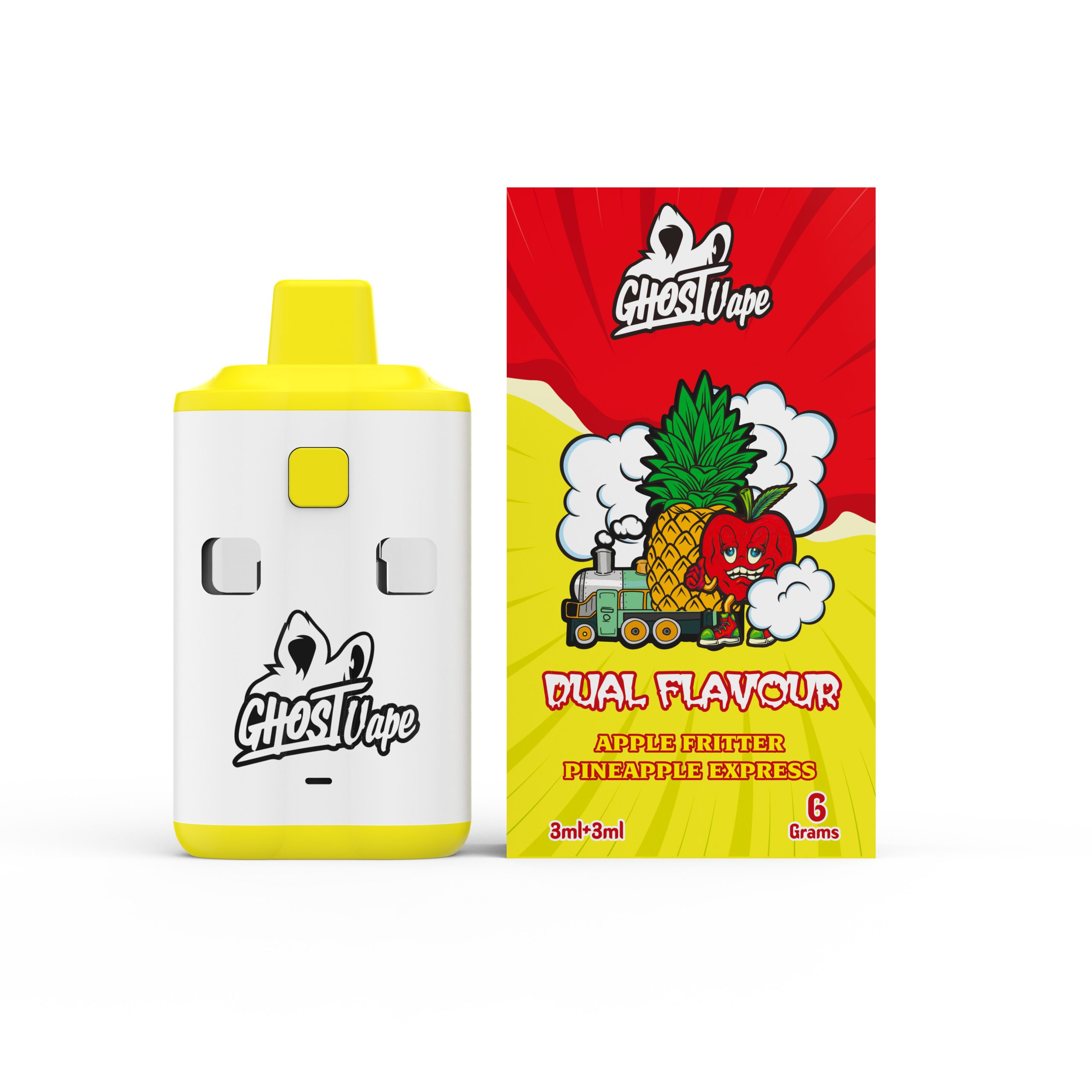Buy Ghost Vape – Apple Fritter / Pineapple Express – 6000mg (3g/3g) THC VAPE