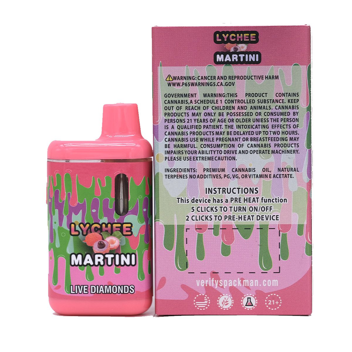 Buy Pack Man Lychee 2000mg - Image 2