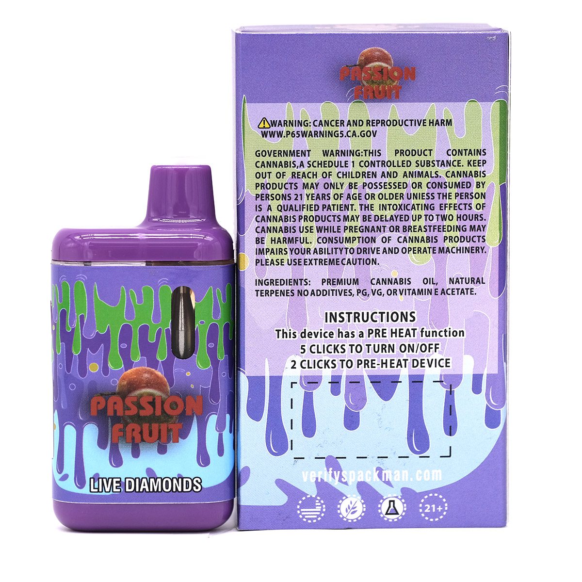 Buy Pack Man Passion Fruit 2000mg - Image 2