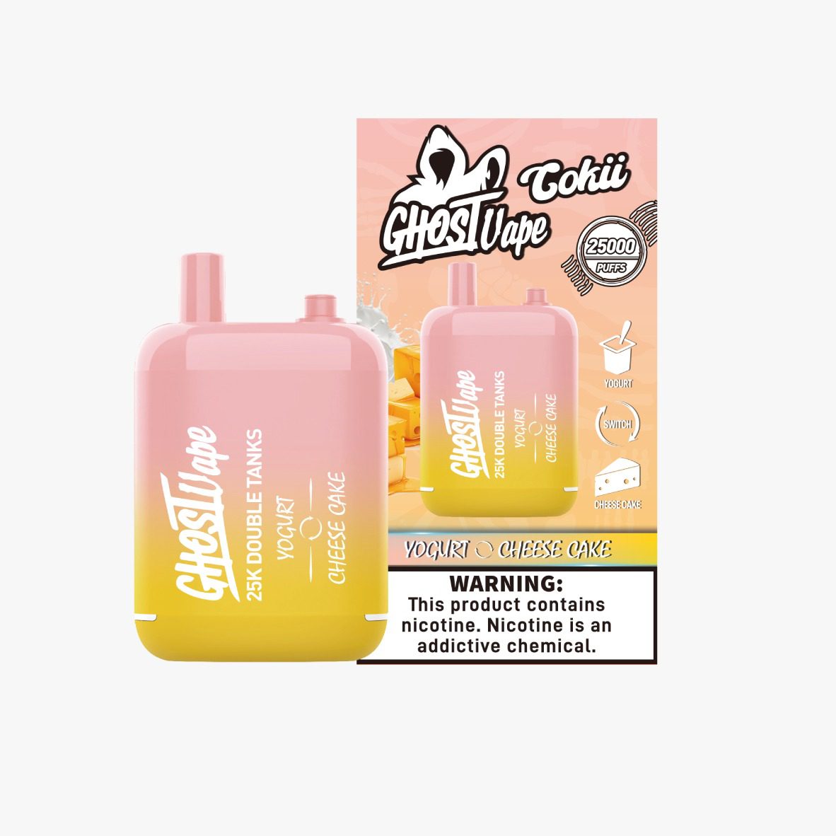 Buy Ghost Vape – Yogurt/Cheese Cake – Nicotine Vape - Image 2